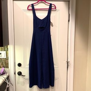 NWT navy blue wide leg jumpsuit